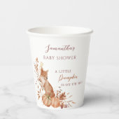 Cozy Neutral Woodland Fox Pumpkin Party Papieren Bekers (Achterkant)