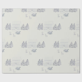 Cozy New England Christmas Home Cadeaupapier