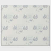 Cozy New England Christmas Home Cadeaupapier (Vlak)