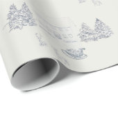 Cozy New England Christmas Home (Small Scale) Cadeaupapier (Rol Hoek)