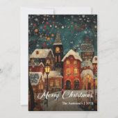 Cozy old fashioned Christmas scene seasonal card Feestdagenkaart (Voorkant)