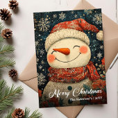 Cozy old fashioned Christmas scene seasonal card Feestdagenkaart