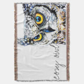 Cozy owl deken (Voorkant Verticaal)