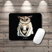 Cozy Owl with Coffee Mug Mouse Pad Muismat