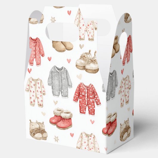 Cozy Pajamas Boho Babyshower Pattern Bedankdoosjes (Geopend)