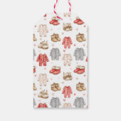 Cozy Pajamas Boho Babyshower Pattern Cadeaulabel (Achterkant)