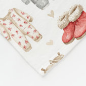 Cozy Pajamas Boho Babyshower Pattern Fleece Deken (Hoek)