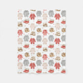 Cozy Pajamas Boho Babyshower Pattern Fleece Deken (Voorkant)