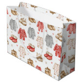 Cozy Pajamas Boho Babyshower Pattern Groot Cadeauzakje (Achterkant Gekanteld)