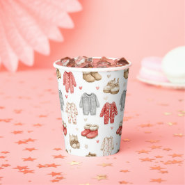 Cozy Pajamas Boho Babyshower Pattern Papieren Bekers