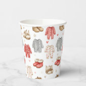 Cozy Pajamas Boho Babyshower Pattern Papieren Bekers (Links)