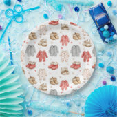 Cozy Pajamas Boho Babyshower Pattern Papieren Bordje (Feest)