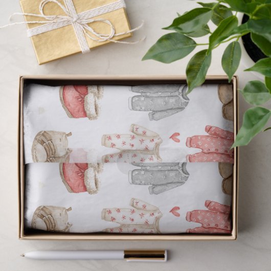 Cozy Pajamas Boho Babyshower Pattern Tissuepapier (Geschenk)
