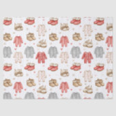 Cozy Pajamas Boho Babyshower Pattern Tissuepapier (Voorkant)