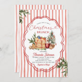 Cozy Pancakes & Holiday Pine Christmas Brunch Kaart (Voorkant / Achterkant)