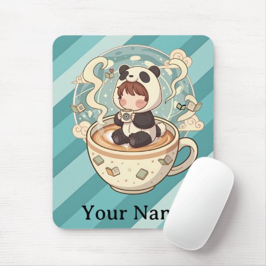  Cozy Panda Brew Office Mouse Pad Muismat (Met muis)