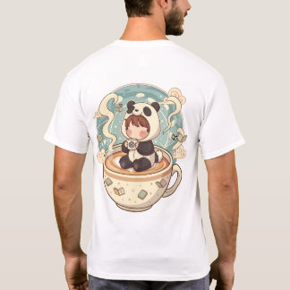 Cozy Panda Coffee Men's Graphic Tee T-shirt