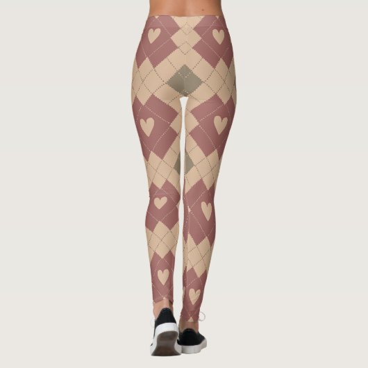 Cozy Patchwork Hearts Leggings (Achterkant)