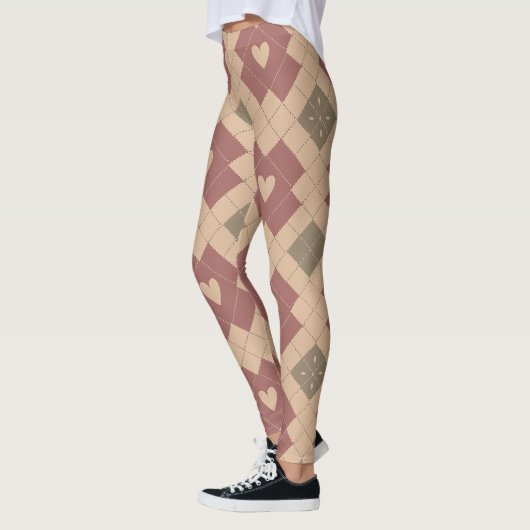 Cozy Patchwork Hearts Leggings (Links)