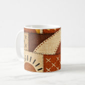 Cozy Patchwork Modern Koffiemok (Voorkant links)
