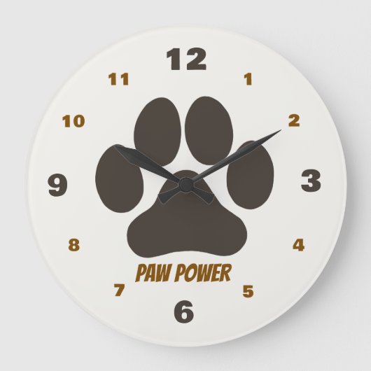 Cozy Paws Collectie Beige Grote Klok (Voorkant)