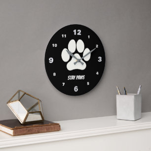 Cozy Paws Collectie Zwart Grote Klok