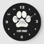 Cozy Paws Collectie Zwart Grote Klok (Voorkant)
