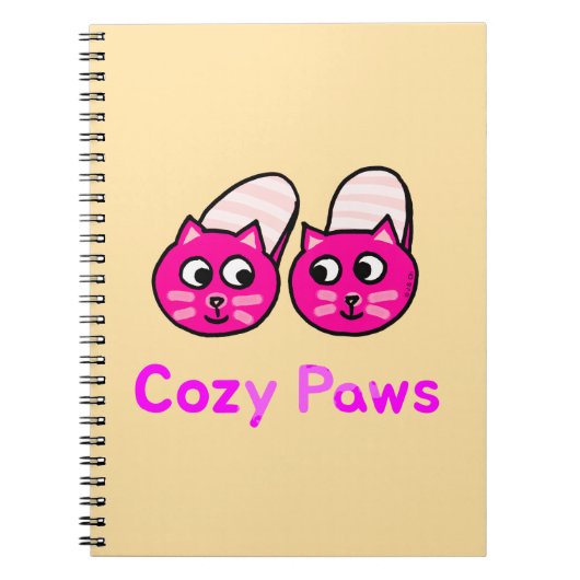 Cozy Paws Schattigee Paarse katten Notitieboek (Voorkant)