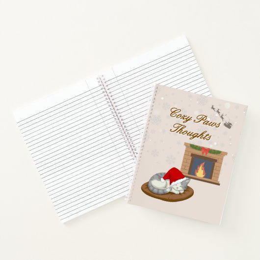 Cozy Paws Thoughts Spiral Journal Notebook Notitieboek (Binnen)