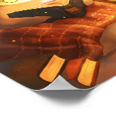 Cozy Penguin Reading Nursery Wall Art Print Poster (Hoek)