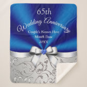 Cozy Personalized 65th Wedding Jubileum Gift Sherpa Deken (Voorkant)