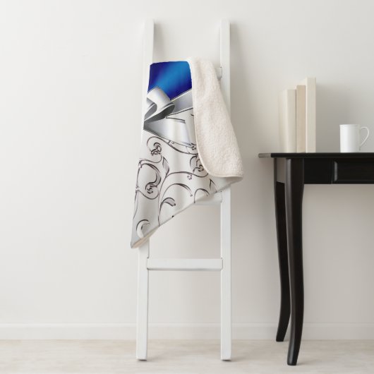 Cozy Personalized 65th Wedding Jubileum Gift Sherpa Deken (In situ)