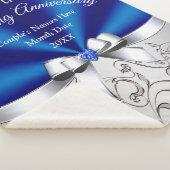 Cozy Personalized 65th Wedding Jubileum Gift Sherpa Deken (3/4)