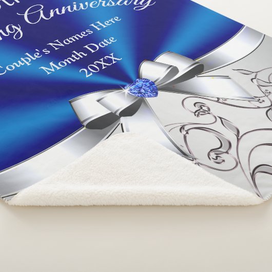 Cozy Personalized 65th Wedding Jubileum Gift Sherpa Deken (3/4)