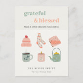 Cozy Photo Winter Essential Seasons Greetings Feestdagenkaart (Voorkant)