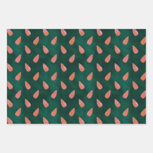 Cozy Pink Candy Canes & Natuur Inpakpapier Vel (Voorkant 3)