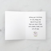 Cozy pink cat kaart (Binnen)