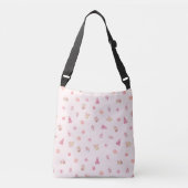 Cozy Pink Christmas Pattern Crossbody Tas (Voorkant)