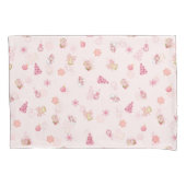 Cozy Pink Christmas Pattern Kussensloop (Voorkant)