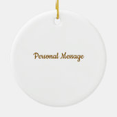 Cozy Pink Pastel Black Santa & Bow Christmas Keramisch Ornament (Achterkant)