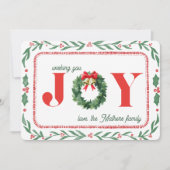 Cozy Plaid Christmas Joy Feestdagenkaart (Voorkant)