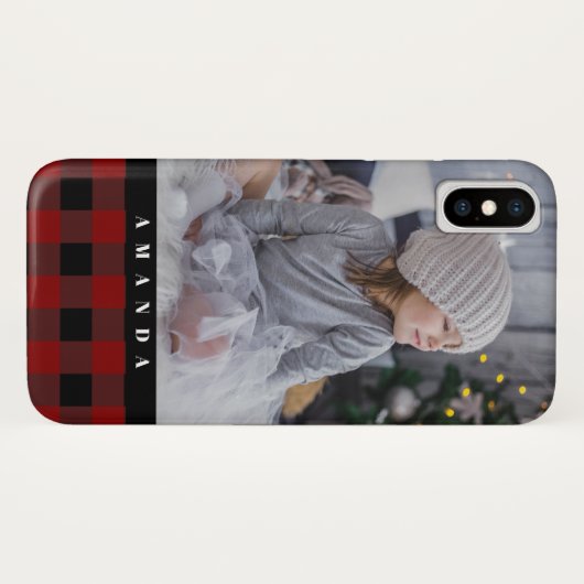 Cozy plaid en foto Case-Mate iPhone case (Achterkant (horizontaal))