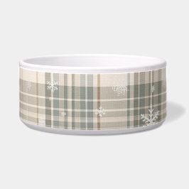 Cozy Plaid & Snowflake Pattern Design Voerbakje