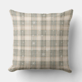 Cozy Plaid & Snowflake Winter Home Décor Kussen
