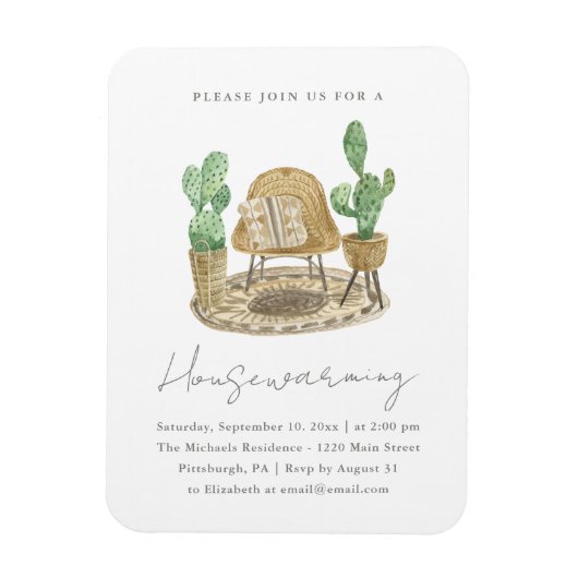 Cozy Planten New Home Housewarming Magneet (Verticaal)