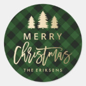 Cozy Play | Blauwe en zwarte buffelplaat Ronde Sticker (Voorkant)