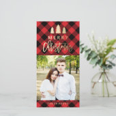 Cozy Play | Foto van Red Holiday Feestdagenkaart (Staand voorkant)