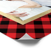 Cozy Play | Rood- en zwarte buffelfeestdag Poster (Hoek)