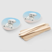 Cozy Plush Moment: Smiling Bichon Hugging Mini Pup Handwaaier (Niet-gemonteerd)