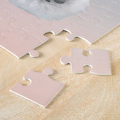 Cozy Plush Moment: Smiling Bichon Hugging Mini Pup Legpuzzel (Zijkant)